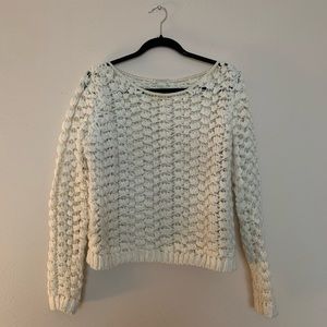 CLUB MONACO szL open knit crop sweater